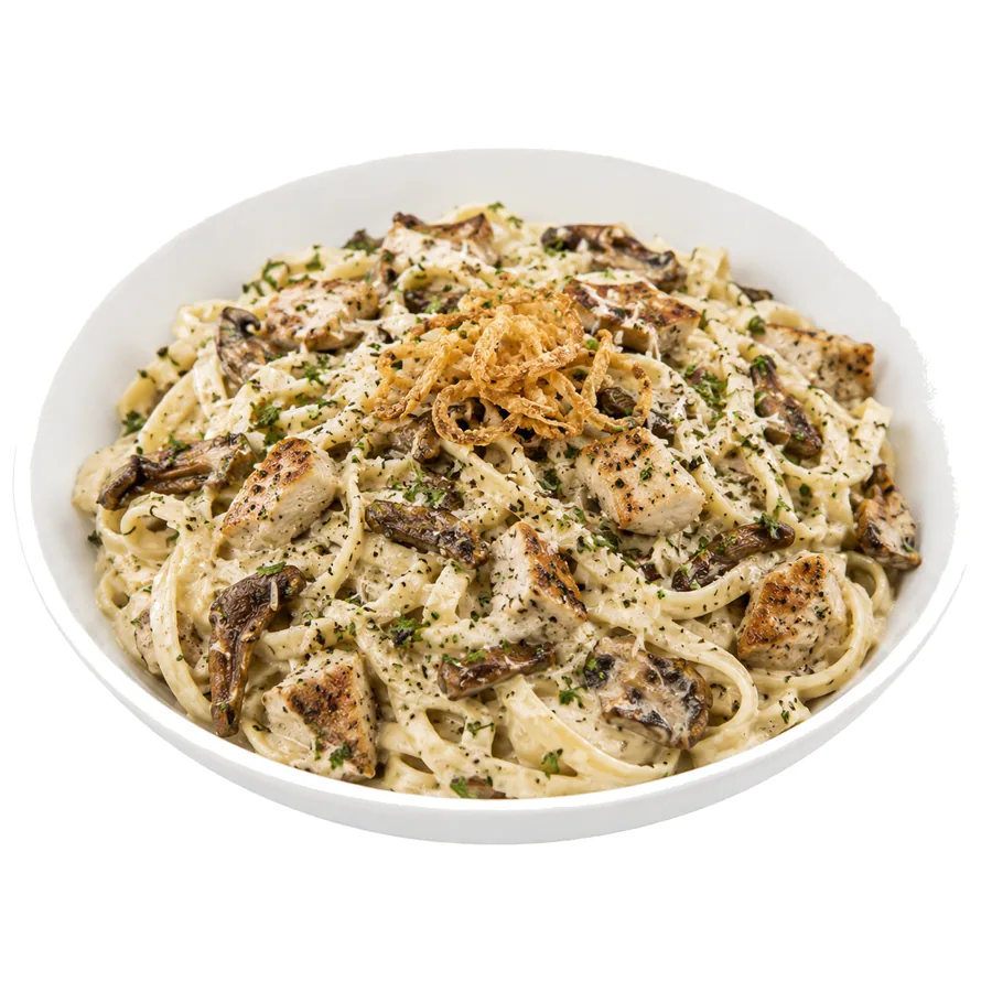 Black Garlic Chicken & Wild Mushroom Fettuccine